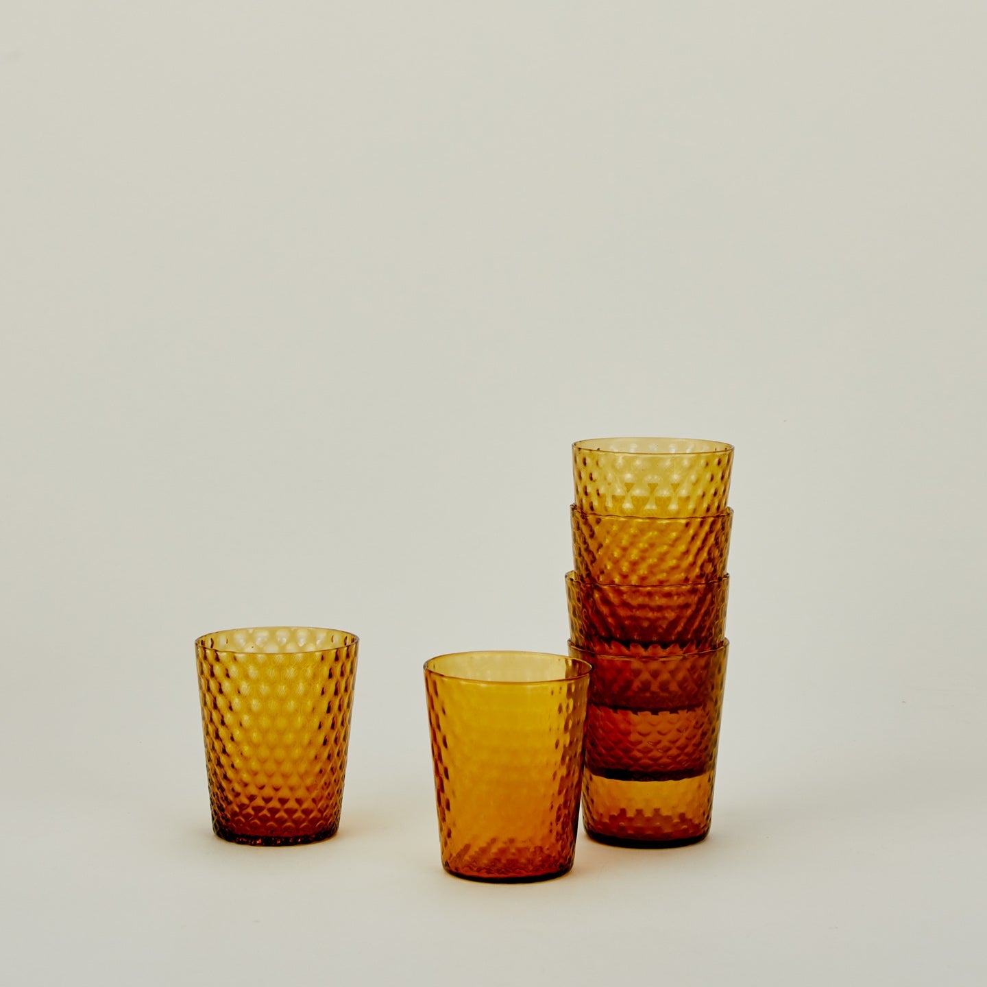 Veneziano Tumbler, Set of 6 - Amber