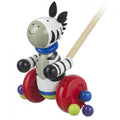 Push Along Wooden Zebra