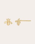 Bee 14K Gold Stud Earrings