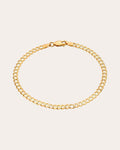 14K Gold Cuban Link Anklet
