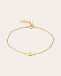 Evil Eye 14K Gold Diamond Charm Bracelet