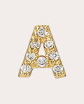 Initial 14K Gold Diamond Stud Earrings