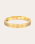 Starburst 14K Gold Diamond Ring