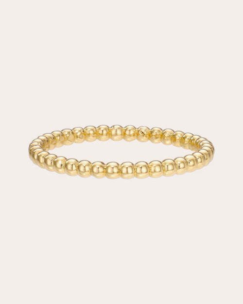14K Gold Bead Ring