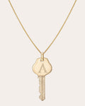 Key 14K Gold Initial Pendant Necklace