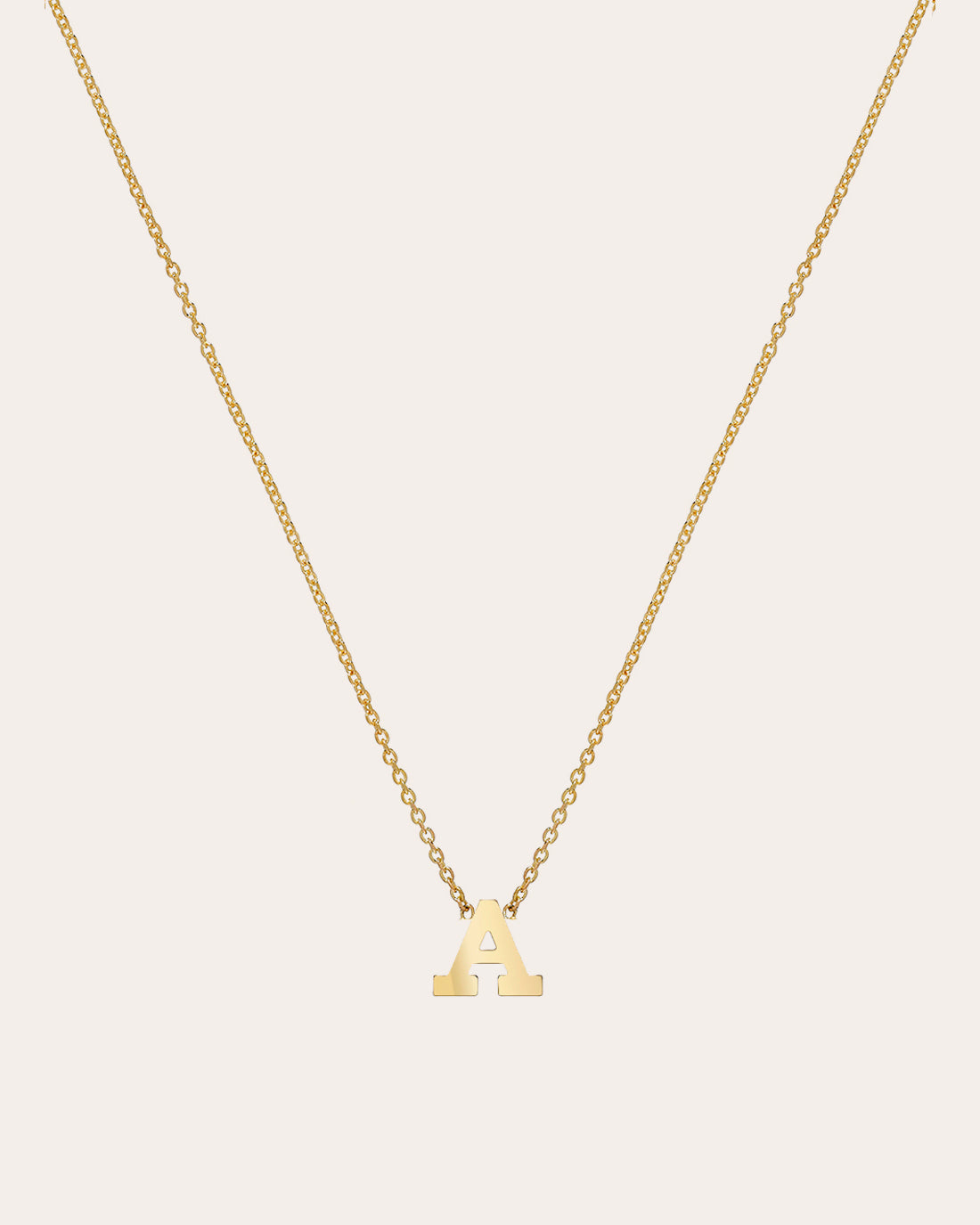 14K Gold Initial Pendant Necklace
