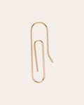Paper Clip 14K Gold Single Earring