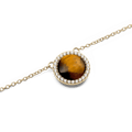 Audrey Necklace Tiger Eye Gold