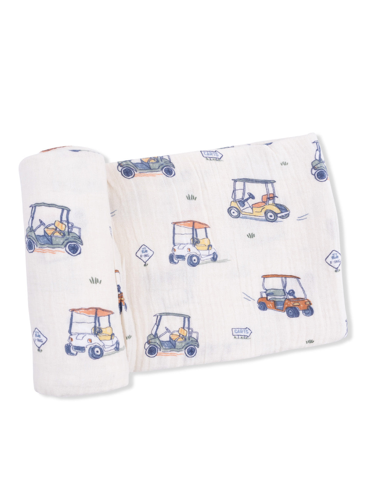 Muslin Swaddle, Zooming Golf Carts