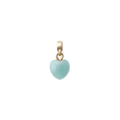 Amazonite Heart Gold Charm
