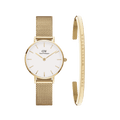 Petite 28 Evergold White + Classic Bracelet